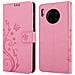 Custodia Compatibile Con Huawei Mate 30 Pro In Rosa Fiore - Coperchio Protettivo In Design Floreale Con Chiusura Magnetica, Funzione Stand E Slot Per Carte - Foto miniatura 8