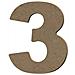 Numero 3 In Legno Mdf Per La Decorazione - 8 Cm - Foto miniatura 2
