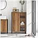 Mobile Lavanderia Con Sacchi Portabiancheria Pieghevoli, Portabiancheria, Mobile Bagno, Stile Vintage, 60x30x90cm Bzr65-pf - Foto miniatura 6