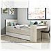 Letto 1950 Con Scrivania Integrata E Letto Estraibile Reversibile Bianco Vintage E Bianco - Foto miniatura 2