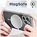 Cover Magsafe Per Iphone 13 Pro Silicone Protezione Camera Bordo Cromato Argento - Foto miniatura 2