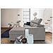 Divano Fisso Marica, Divano Ad Angolo, 100% Made In Italy, Sofà Soggiorno Con Chaise Longue, In Tessuto Imbottito - Penisola Contenitore Destra, Con Braccioli Standard, Cm 280x95h85, Grigio - Foto miniatura 4