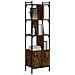 Libreria Con Anta Rovere Fumo 44,5x30x154,5cm Legno Multistrato - Foto miniatura 3