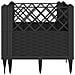 Fioriera Da Giardino Con Picchetti Nera 43,5x43,5x43,5 Cm Pp - Foto miniatura 3
