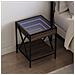 Comodino Con Led Infinity Rovere Marrone 40x40x49 Cm - Foto miniatura 1