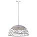 Lampadario A Sospensione Paralume In Metallo Traforato Portalampada E27 Bianco - Foto miniatura 3