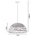 Lampadario A Sospensione Paralume In Metallo Traforato Portalampada E27 Bianco - Foto miniatura 4