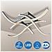 Lampadario Plafoniera 15W Luce Bianco Caldo 3000K 1200lm Design Moderno Metallo - Foto miniatura 3