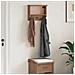 Appendiabiti Da Parete Sandnes 45x12x35 Cm In Legno Di Pino - Foto miniatura 3