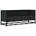 Mobile Porta Tv Nero 180x30x50cm In Truciolato E Metallo - Foto miniatura 2