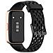 Cinturino Di Ricambio Per Huawei Band 10/9/8 - Design Traspirante Con Fori Black - Foto miniatura 1