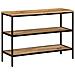 Tavolo Consolle 100x35x70 Cm In Legno Massello Di Mango Grezzo - Foto miniatura 2