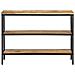 Tavolo Consolle 100x35x70 Cm In Legno Massello Di Mango Grezzo - Foto miniatura 1