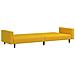 Divano Letto A 2 Posti Giallo In Velluto - Foto miniatura 5