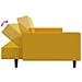 Divano Letto A 2 Posti Giallo In Velluto - Foto miniatura 6