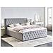 Letto Contenitore Tessuto Amiens 180 X 200 Cm Grigio Chiaro - Foto miniatura 1