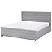 Letto Contenitore Tessuto Amiens 180 X 200 Cm Grigio Chiaro - Foto miniatura 3