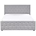 Letto Contenitore Tessuto Amiens 180 X 200 Cm Grigio Chiaro - Foto miniatura 5