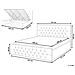 Letto Contenitore Tessuto Amiens 180 X 200 Cm Grigio Chiaro - Foto miniatura 7