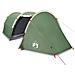 Tenda da Campeggio a Tunnel per 4 Persone Verde Impermeabile - Foto miniatura 1