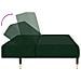 Divano Letto a 2 Posti Verde Scuro in Velluto - Foto miniatura 7