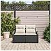 Divano da Giardino 2 Posti con Storage & Cuscini Nero Rattan Sintetico - Foto miniatura 3