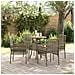 Set da Pranzo da Giardino in 5 Pezzi Grigio in Poliratano - Foto miniatura 2