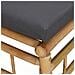 Set Salotto da Giardino 2pz con Cuscini Grigio Scuro Bambù - Foto miniatura 8