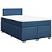 Giroletto a Molle con Materasso Blu 120x190 cm in Tessuto - Foto miniatura 1