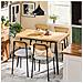 Set Tavolo Da Pranzo Con 4 Sedie, Compatto Per Piccoli Spazi, Interni Ed Esterni - Foto miniatura 4