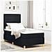 Letto a molle con materasso Nero 100 x 200 cm Tessuto - Foto miniatura 2