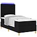Letto a molle con materasso Nero 100 x 200 cm Tessuto - Foto miniatura 3