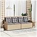 Panchina da giardino con cuscino Beige Poly Rattan - Foto miniatura 2
