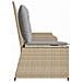 Panchina da giardino con cuscino Beige Poly Rattan - Foto miniatura 4