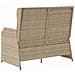 Panchina da giardino con cuscino Beige Poly Rattan - Foto miniatura 5