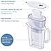 Brocca Filtrante Per Acqua Da 2,4 L, Durata 35 Giorni, Per Frigorifero, Elemento Filtrante Anti-rovesciamento, Con Promemoria Elettronico Sul Display, Compatibile Con Filtro Brita, Riduce Il Sapore E L'odore Di Cloro, Senza Bpa, Bianco - Foto miniatura 3
