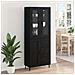 Credenza 2 pcs Rovere Nero Legno Stratificato e Vetro - Foto miniatura 4