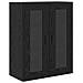 Credenza 2 pcs Rovere Nero Legno Stratificato e Vetro - Foto miniatura 7