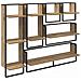 Set mensole da parete 6 pcs Rovere artigianale 100 x 25 x 30 cm - Foto miniatura 1