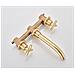 Rubinetto per lavabo da bagno, Blackswan, tipo M155, modello oro opaco, misura 22 cm - Foto miniatura 2