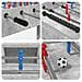 Tavolo da Foosball Grigio Cemento 125 x 60,5 x 80 cm - Foto miniatura 8