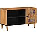 Mobile TV Naturale 80 x 33 x 46 cm Legno di mango massello - Foto miniatura 1