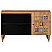 Mobile TV Naturale 80 x 33 x 46 cm Legno di mango massello - Foto miniatura 3