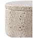 Portagioie In Travertino Naturale Con Coperchio Ø10x6,5 Cm - Foto miniatura 3