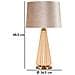 Lampada Da Tavolo Perly -a- In Vetro Perlato Rigato Con Paralume In Velluto Ø 36,5 Cm - Foto miniatura 7