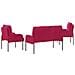 Set divani 3 pcs Rosso Vino 115 x 56 x 80 cm Legno compensato - Foto miniatura 7