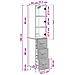Set di armadi 2 pcs Legno antico 33 x 34,5 x 90 cm - Foto miniatura 8