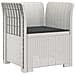 Poltrona a 1 Posto con Cuscino Aspetto Rattan PP Bianco - Foto miniatura 1