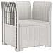 Poltrona a 1 Posto con Cuscino Aspetto Rattan PP Bianco - Foto miniatura 2