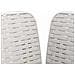 Poltrona a 1 Posto con Cuscino Aspetto Rattan PP Bianco - Foto miniatura 5